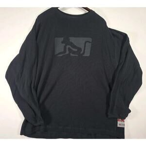Vintage Drunk Monkey Men’s Long Sleeve Shirt XXL Black Y2K Streetwear Hip Hop